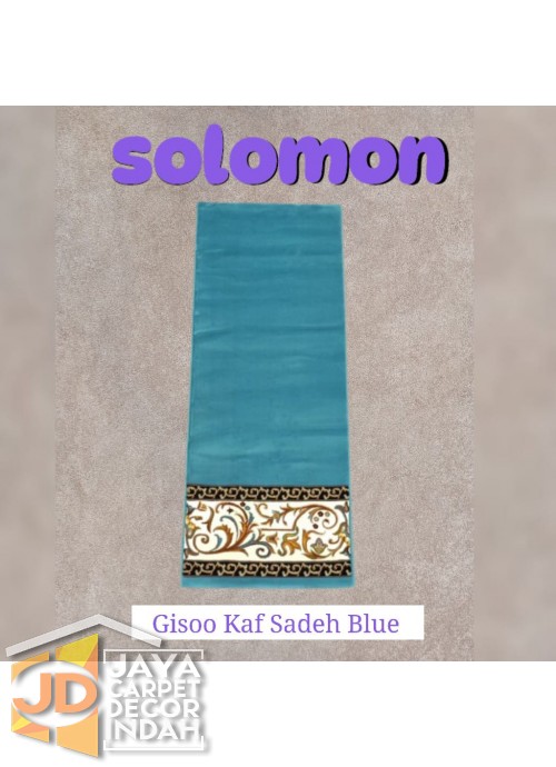 Sajadah Imam  Solomon  motif Gisoo Kaf Sadeh Blue ukuran 60 x 120 cm & 60 x 150 cm